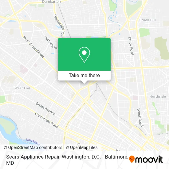 Sears Appliance Repair map