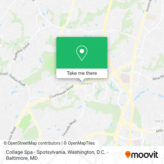 Collage Spa - Spotsylvania map