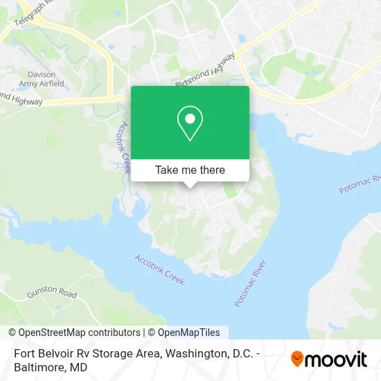 Fort Belvoir Rv Storage Area map