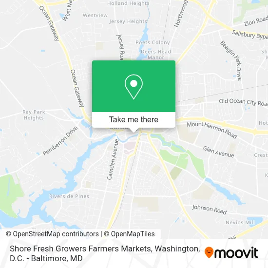 Shore Fresh Growers Farmers Markets map