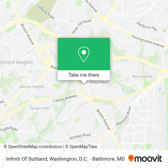 Infiniti Of Suitland map