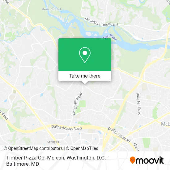 Timber Pizza Co. Mclean map