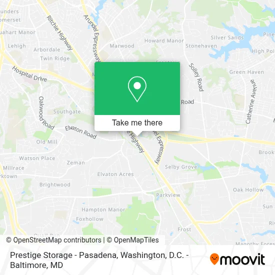Prestige Storage - Pasadena map