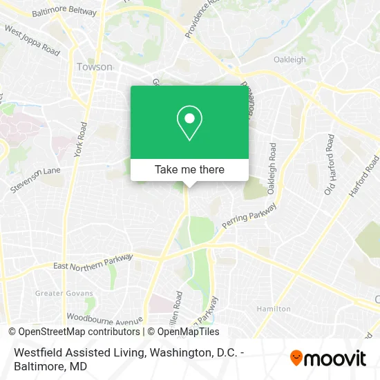 Westfield Assisted Living map