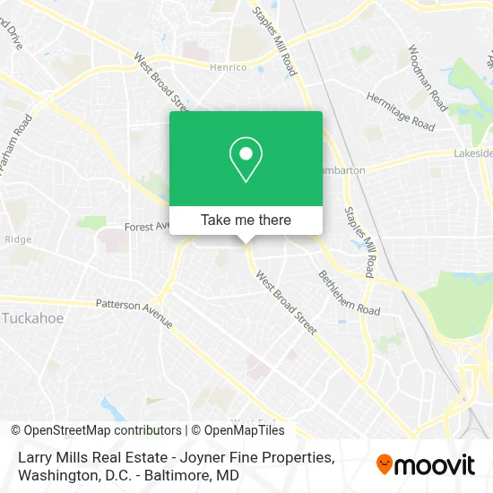 Larry Mills Real Estate - Joyner Fine Properties map