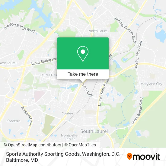 Sports Authority Sporting Goods map
