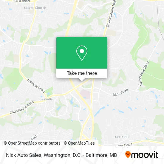 Nick Auto Sales map