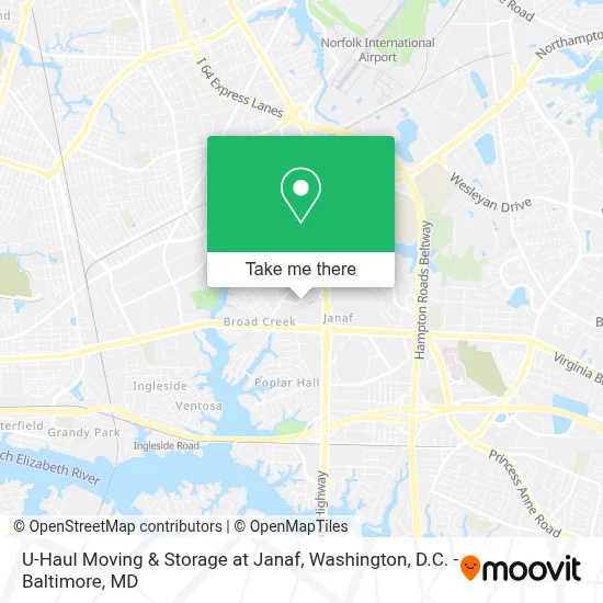 U-Haul Moving & Storage at Janaf map