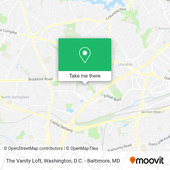 The Vanity Loft map