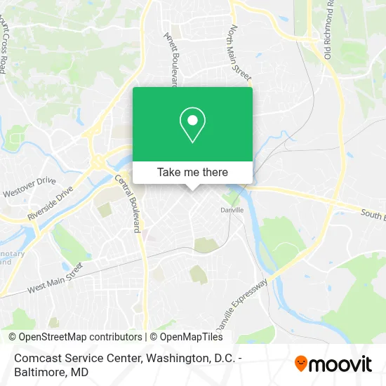 Comcast Service Center map