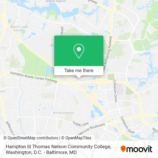 Hampton III Thomas Nelson Community College map