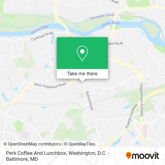 Perk Coffee And Lunchbox map