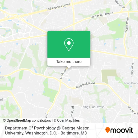 Department Of Psychology @ George Mason University map