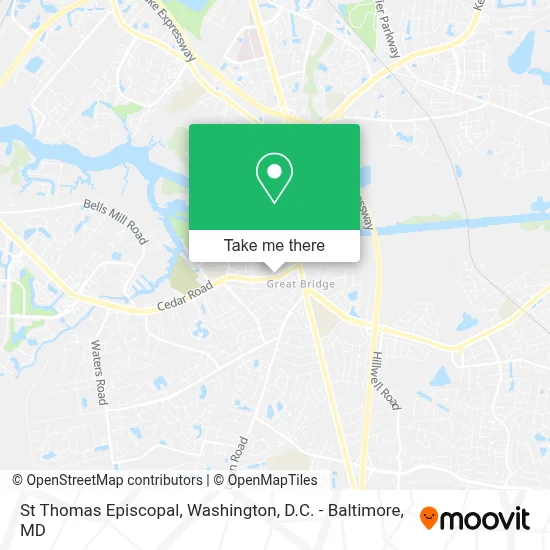 St Thomas Episcopal map