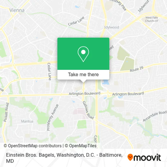 Einstein Bros. Bagels map