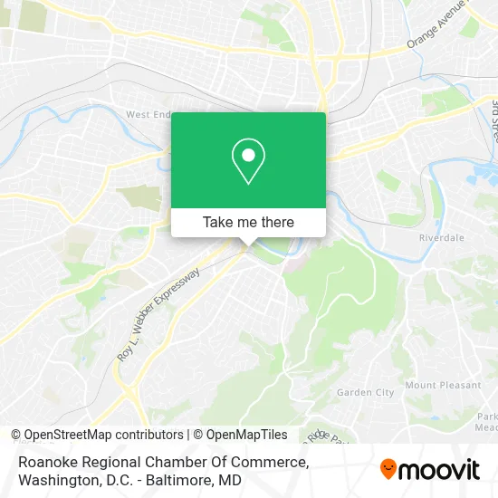 Roanoke Regional Chamber Of Commerce map