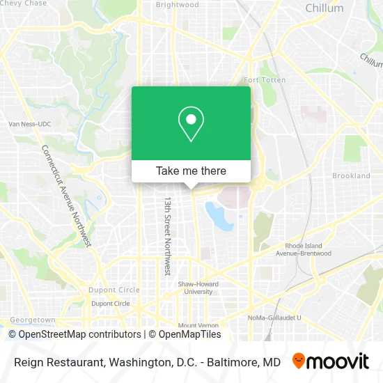 Reign Restaurant map