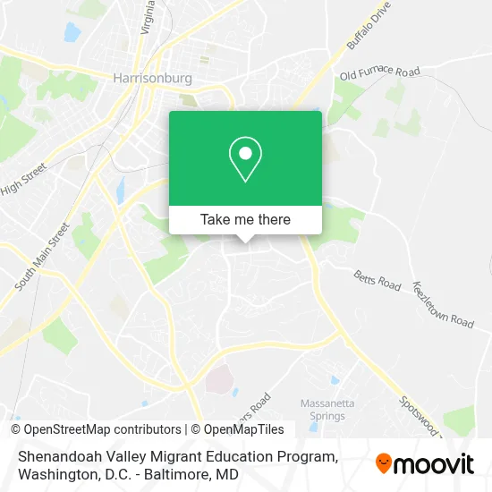 Shenandoah Valley Migrant Education Program map