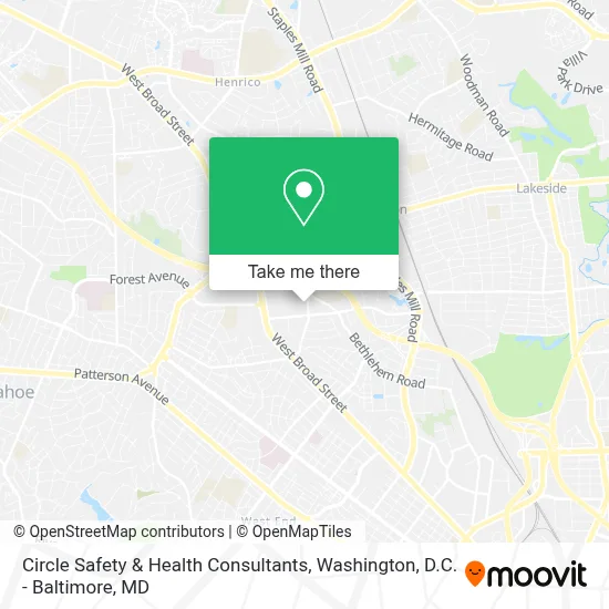 Circle Safety & Health Consultants map