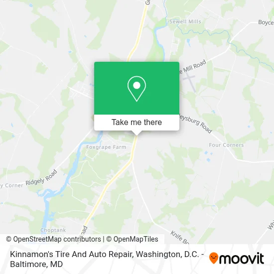 Kinnamon's Tire And Auto Repair map
