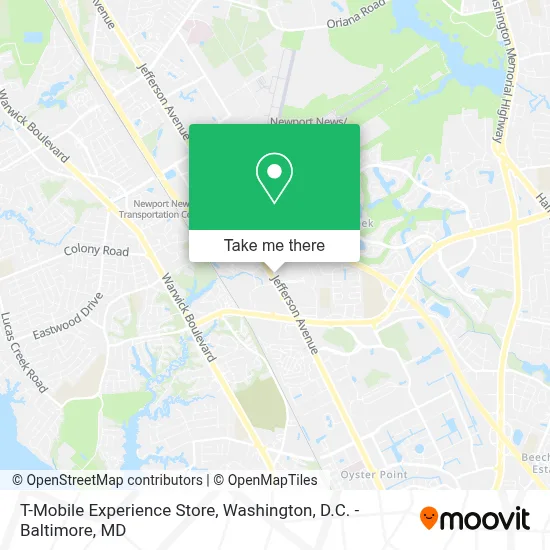 T-Mobile Experience Store map