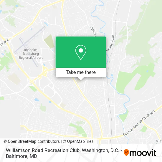 Williamson Road Recreation Club map