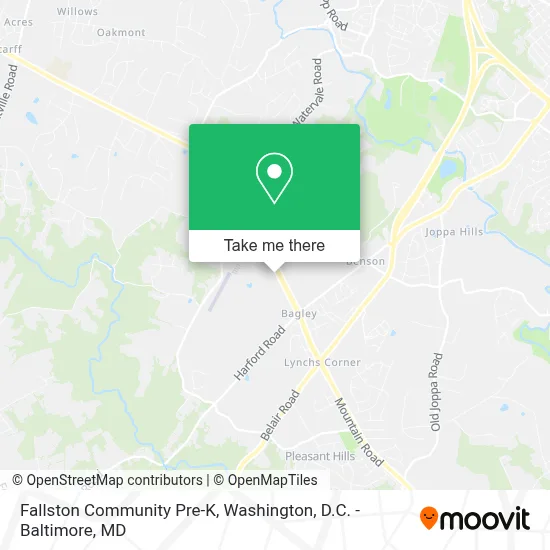Fallston Community Pre-K map
