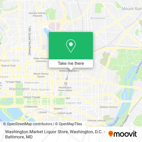 Washington Market Liquor Store map