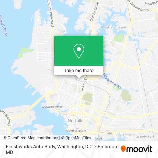 Finishworks Auto Body map