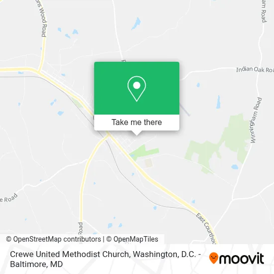 Crewe United Methodist Church map