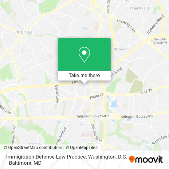 Immigration Defense Law Practice map