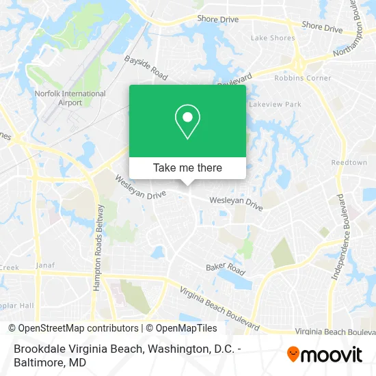Brookdale Virginia Beach map