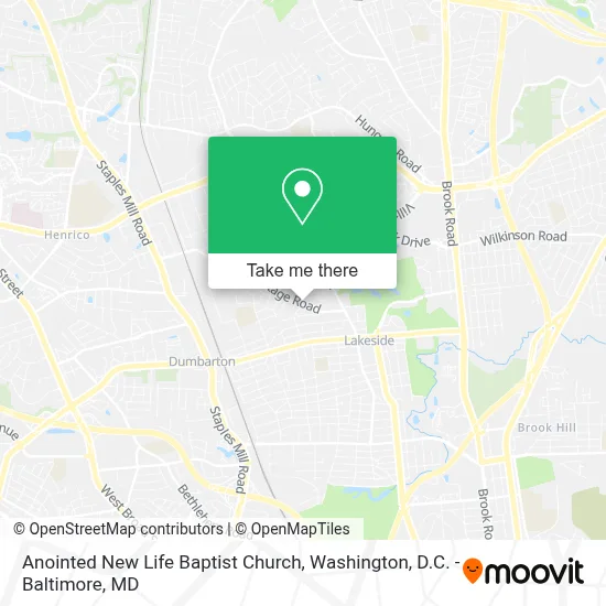 Anointed New Life Baptist Church map