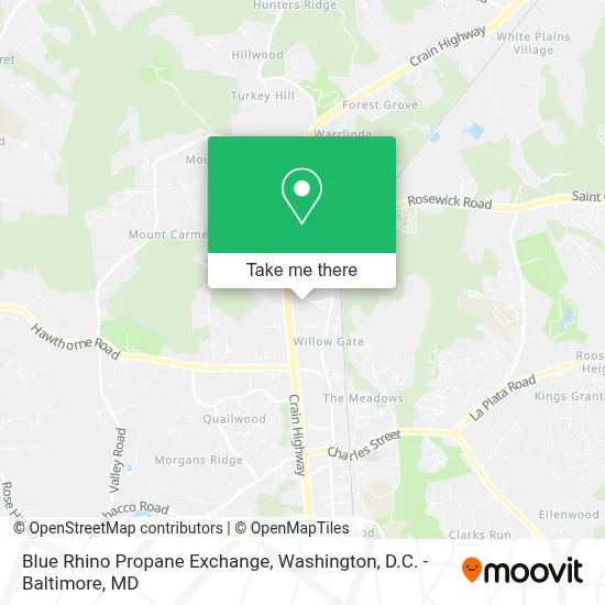 Blue Rhino Propane Exchange map