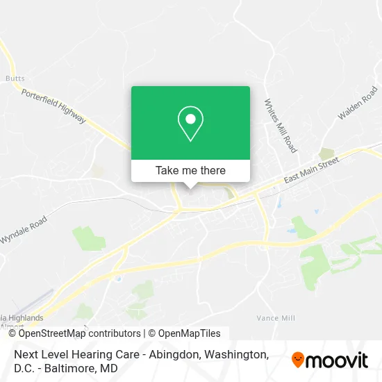 Next Level Hearing Care - Abingdon map