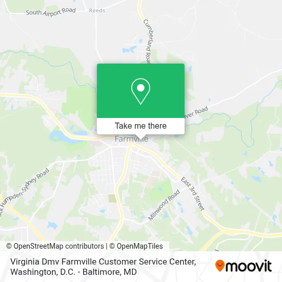 Virginia Dmv Farmville Customer Service Center map