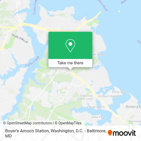 Boyer's Amoco Station map