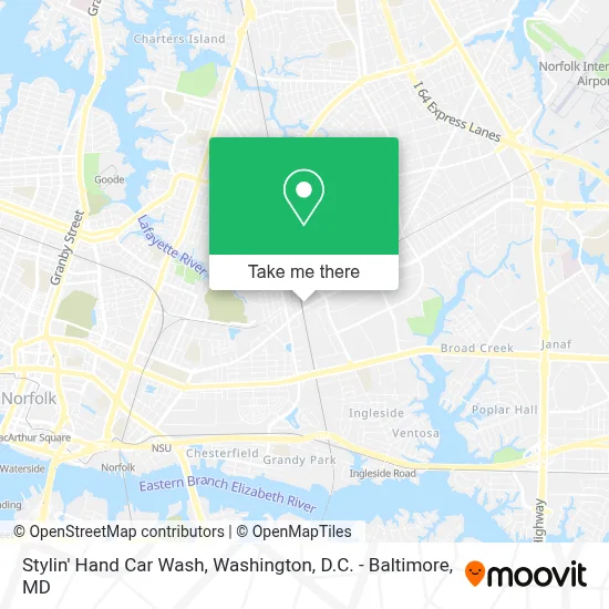Stylin' Hand Car Wash map