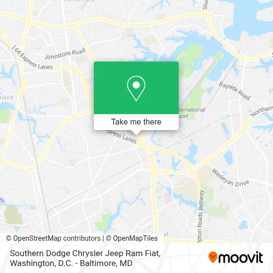 Southern Dodge Chrysler Jeep Ram Fiat map