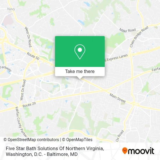 Five Star Bath Solutions Of Northern Virginia map