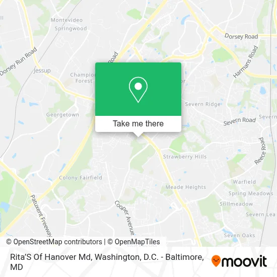 Rita’S Of Hanover Md map