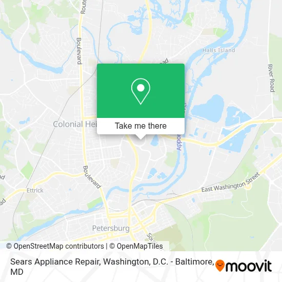 Sears Appliance Repair map