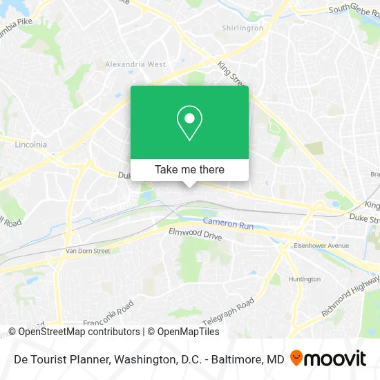De Tourist Planner map