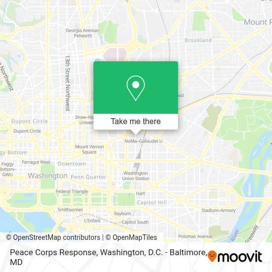 Peace Corps Response map