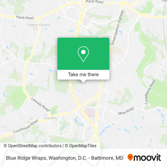 Blue Ridge Wraps map