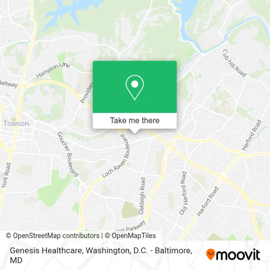 Genesis Healthcare map