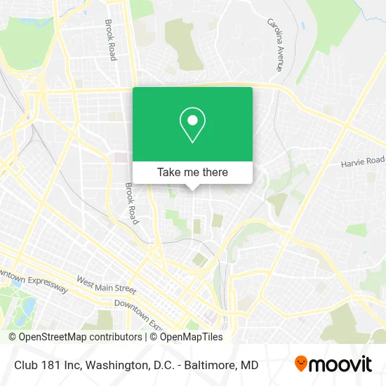 Club 181 Inc map