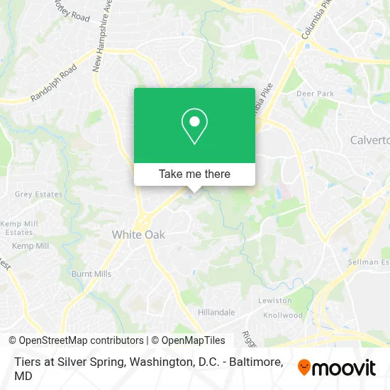 Tiers at Silver Spring map