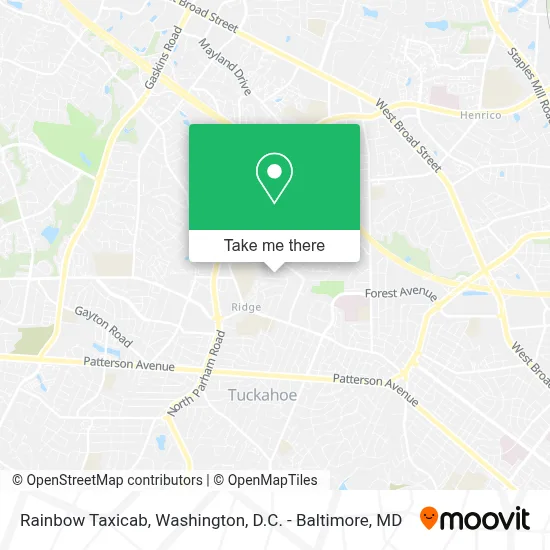Rainbow Taxicab map