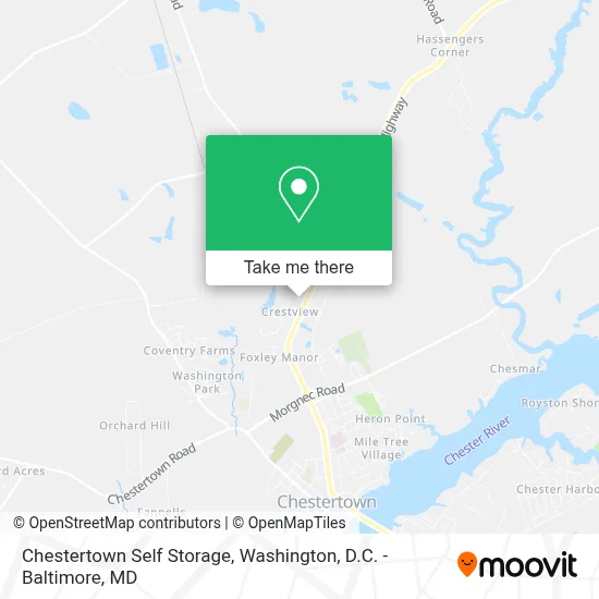 Chestertown Self Storage map